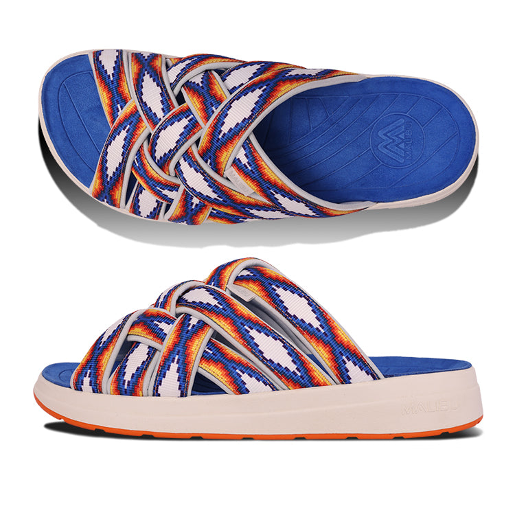 Zuma LX Aztec Recycled | Royal | Orange | Off White – Malibu Sandals