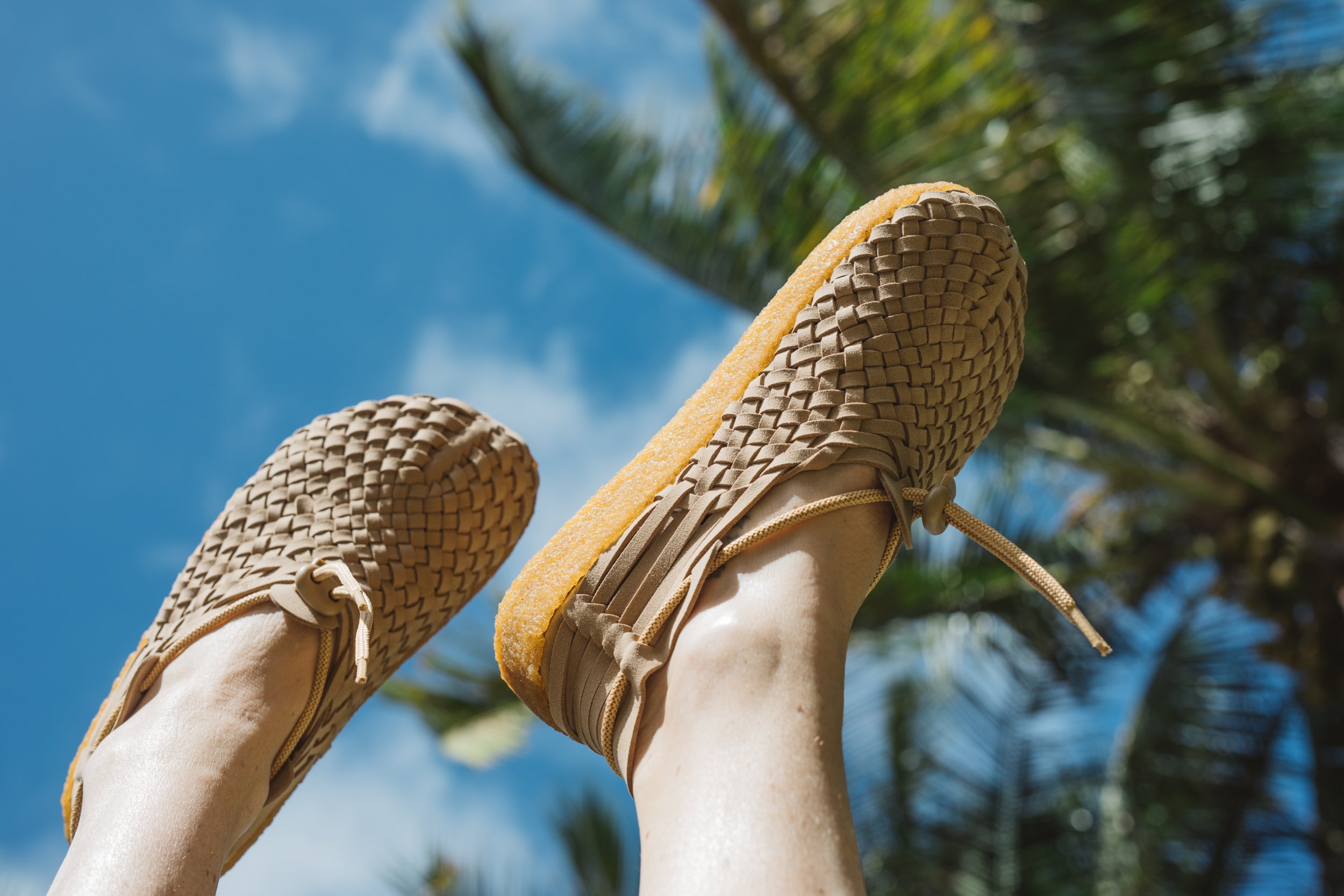 Women s Latigo Suede Vegan Leather Crepe Beige Malibu Sandals