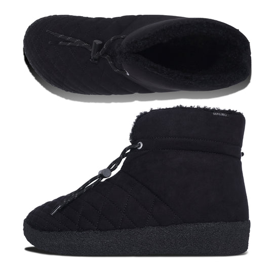 LITTLE DUME BOOT | VEGAN SUEDE | SHERPA | CREPE - BLACK