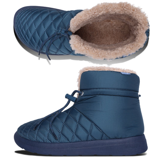 LITTLE DUME BOOT | RIP STOP NYLON | SHERPA | RUBBER - MARINE BLUE/BEIGE