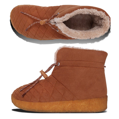 LITTLE DUME BOOT | VEGAN SUEDE | SHERPA | CREPE - GOLDEN OAK/TAN