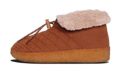 LITTLE DUME BOOT | VEGAN SUEDE | SHERPA | CREPE - GOLDEN OAK/TAN