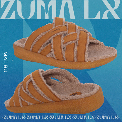 Zuma LX | Suede Vegan | Sherpa | Crepe - Golden Oak/Tan